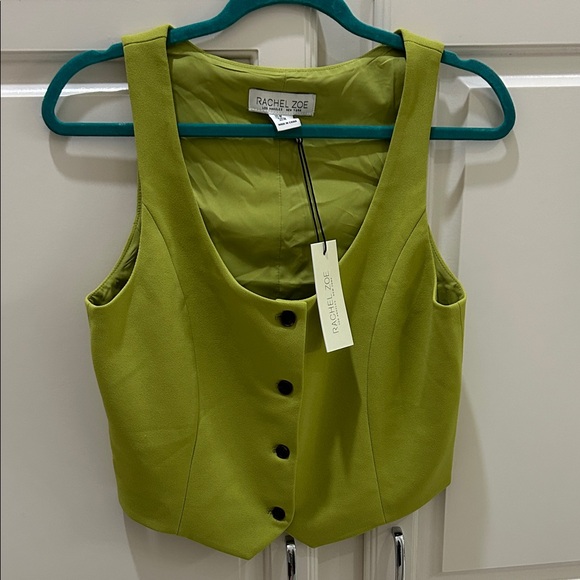 Rachel Zoe Chartreuse lime green vest - medium - Picture 3 of 7